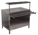 Прилавок нейтральный с полкой и направляющей