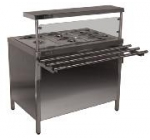 Мармит 2-х блюд с полкой и направляющей