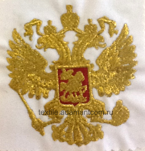 Логотип вышивка Герб россии, двуглавый орел