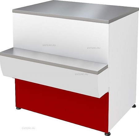 Прилавок расчетно-кассовый неохлаждаемый П2629 Таир (красный)