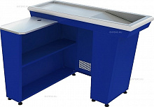 Кассовый бокс КБ-1,5-1Н одинарный накопитель (синий)