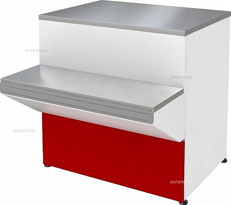 Прилавок расчетно-кассовый неохлаждаемый Илеть NEW (красный)