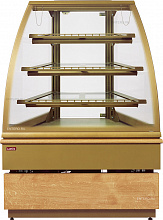 Витрина кондитерская Georgia III corner 45°, gold