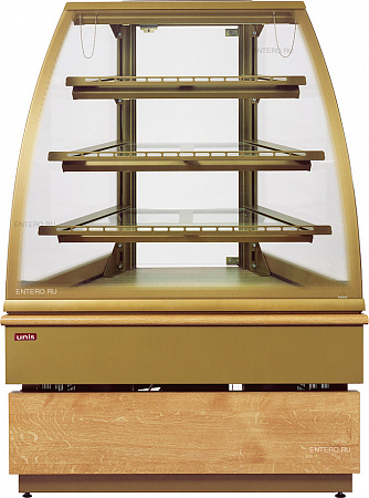 Витрина кондитерская Georgia III corner 45°, gold