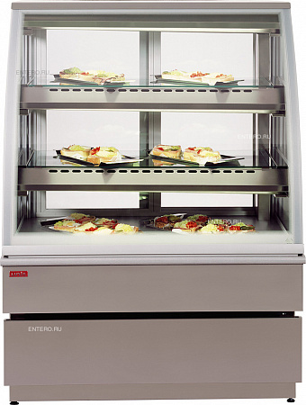 Витрина кондитерская Georgia III 1000 static double glass, gold