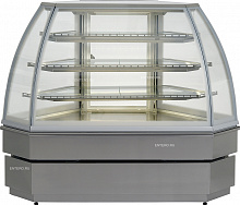 Витрина кондитерская Georgia III corner 90° double glass, gold