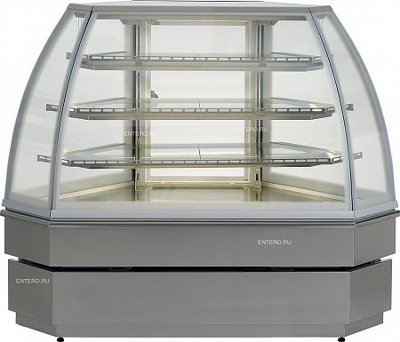 Витрина кондитерская Georgia III corner 90° double glass, gold