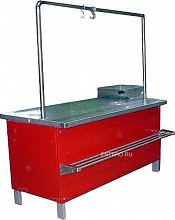 Прилавок холодильный ПХС-1,55/0,85 с креплением для перекладины