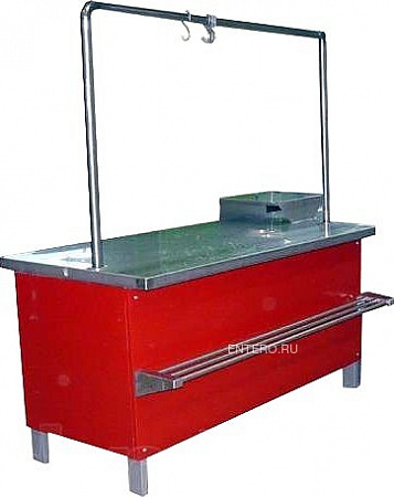 Прилавок холодильный ПХС-1,55/0,85 с креплением для перекладины