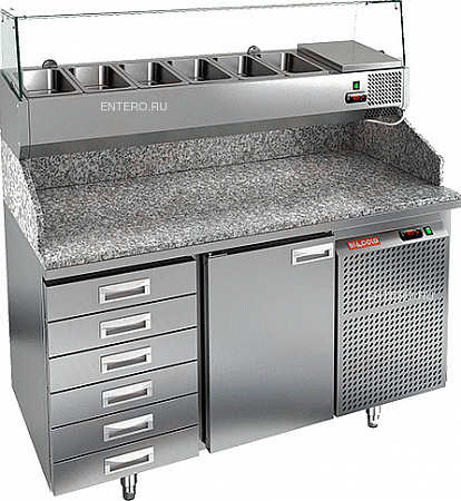 Стол для пиццы PZ4-1GN 6R (без витрины)