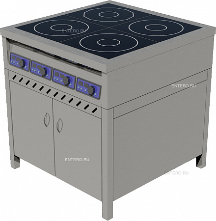 Плита индукционная ПИ-4 закрытая, двери-купе