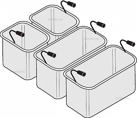 Набор корзин 2х GN 1/3 и 2х GN 1/6