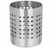 Стакан перфорированный для столовых приборов нержавеющая сталь 12*h 14см Satoshi 