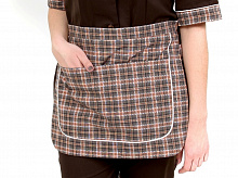 Фартук на поясе, накладной карман.