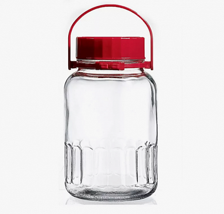 Банка 580мл для сыпучих продуктов cтекло с пластиковой крышкой Микс 