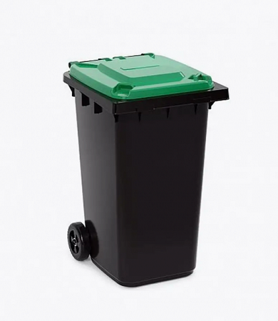 Бак 240л для мусора с крышкой пластиковой на колесах М593