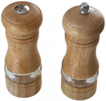 Набор для соли, мельница для перца 13см дерево SMO398  