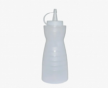 Емкость (бутылочка) для соуса 700мл белая фигурная, полипропилен