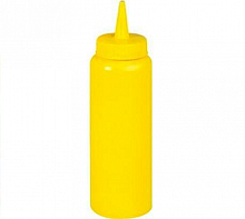 Емкость (бутылочка) для соуса 250мл желтая, полипропилен