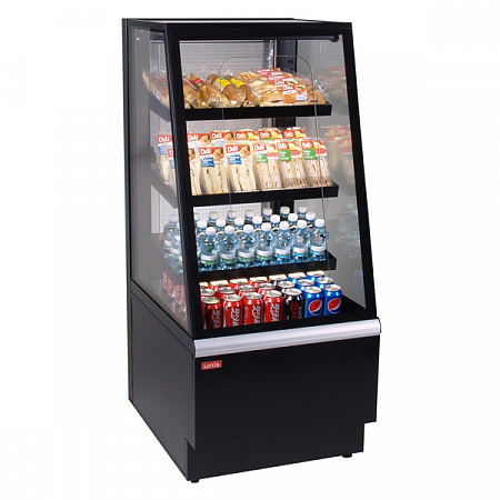 Витрина кондитерская охлаждаемая UNIS Opera Open 600 Self-service Black, straight front glass