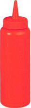 Емкость (бутылочка) для соуса 237мл красная, полипропилен Sunnex
