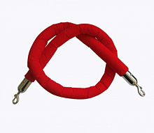 Канат оградительный красный, крепления хром