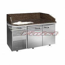 Стол холодильный для пиццы с гранитной столешницей и гранитными бортами