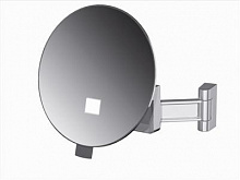 Настенное зеркало JVD Eclips O180мм с подсветкой, кронштейн хромированный пластик