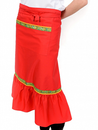 Фартук на поясе с оборкой