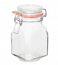 Банка 780мл с крышкой с бугель замком стекло 