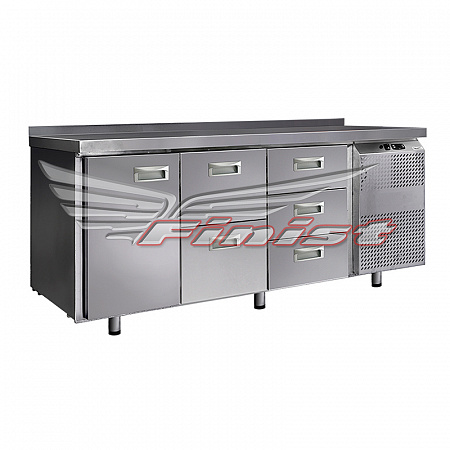 Среднетемпературный холодильный стол с 3 дверями (ящиками)