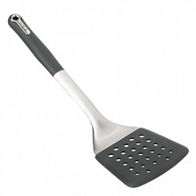 Лопатка кулинарная 34,5см перфорированный пластик с нержавеющей сталью для тефлона