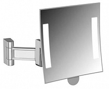 Настенное зеркало JVD Galaxy 200х200мм, с подсветкой, кронштейн черный пластик