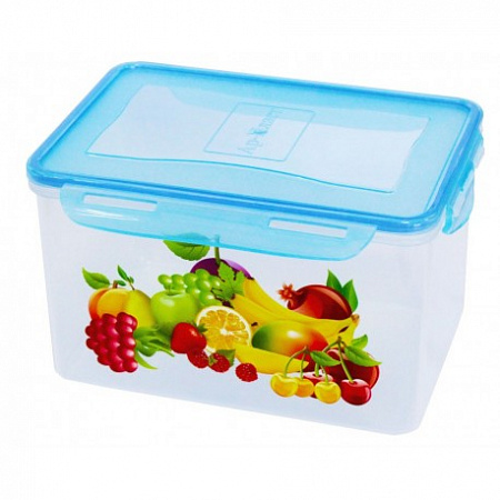 Контейнер 3,4 пищевой 22,5*15,5*14 см прозрачный с защелкой