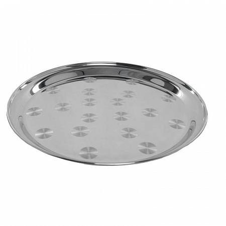 Блюдо поднос круглый 35см нержавеющая сталь 