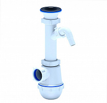 Сифон Ани Грот 1 1/2*40 с отводами для стиральной машины с тт/р 40*40/50 с0100