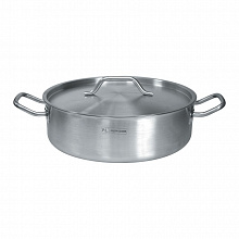 Кастрюля 5,0л 24*11см нержавеющая сталь с крышкой PL 91000002