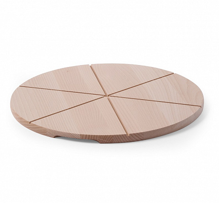 Доска для пиццы 45*2,2см бук, на 6 сегментов 