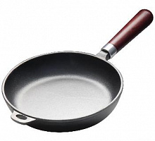 Сковорода 28*4,6см чугунная, съемная деревянная ручка