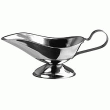 Соусник 250мл 21*9см нержавеющая сталь с ручкой на ножке 