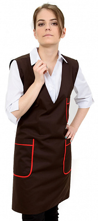 Фартук-накидка,  3 накладных кармана