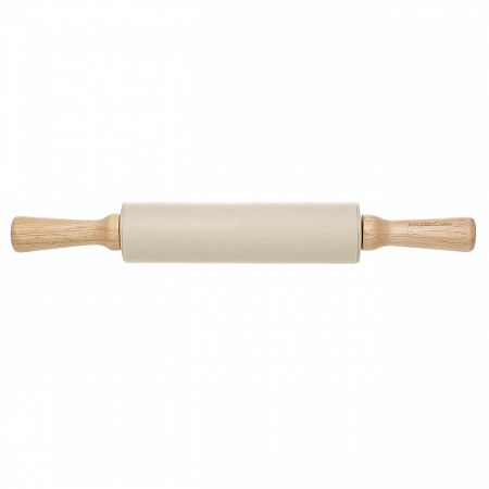 Скалка 18/36см деревянная с силиконовым покрытием 