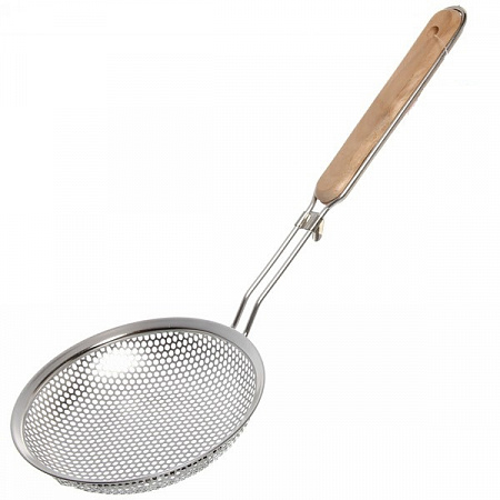 Шумовка d=180 мм деревянная ручка 23 см