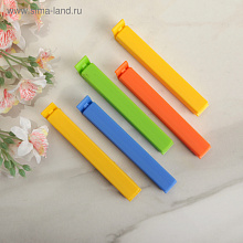 Зажим для пакетов (клипса) 12 синтиметров цветная пластиковая