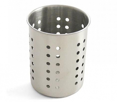 Стакан перфорированный для столовых приборов нержавеющая сталь 10*h 12,5см AST 