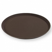 Поднос 35см коричневый прорезиненный
