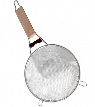 Дуршлаг сито 21см нержавеющая сталь, ручка дерево