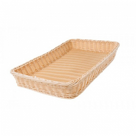 Корзина 1/1 530*325*65мм прямоугольная светлая полипропилен