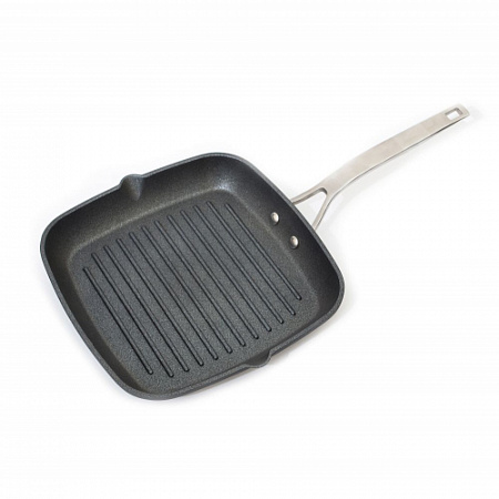 Сковорода гриль 26*26*4см алюминиевая PL 803807