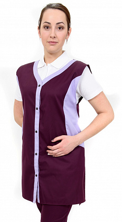 Фартук-накидка, застежка на кнопки